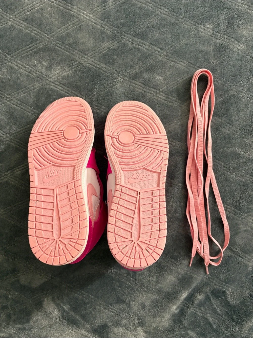 Nike Pink and White High-Top Sneakers
